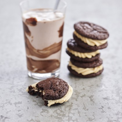 Peanut Butter Brownie Cookie Sandwiches