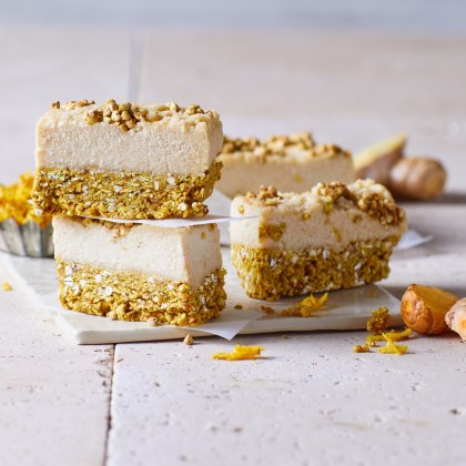 Turmeric, Maple & Ginger Slice