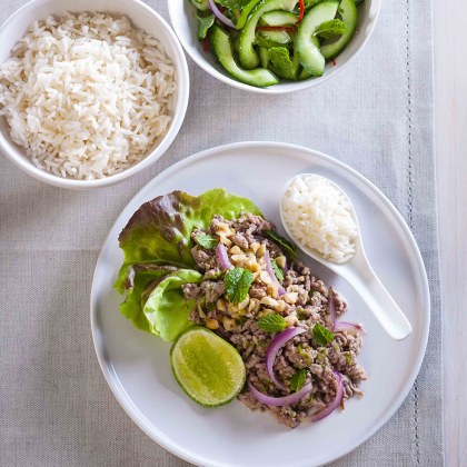 Turkey Larb with Fresh Asian Salad