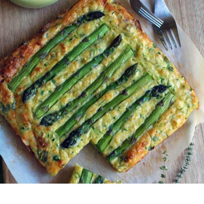 Bacon and Spring Veggie Slice