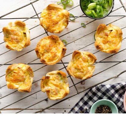 Quick Ham & Cheese Mini Quiches