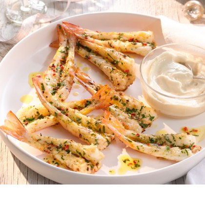 BBQ Garlic, Lime and Chilli Prawns