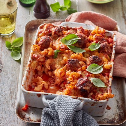 Italian Meatball Pasta Bake