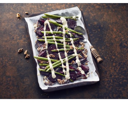 Roasted Beetroot and Asparagus Salad