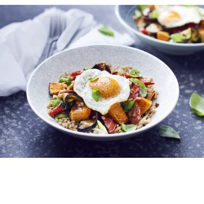 Mediterranean Barley Salad with Chargrilled Vegetables
