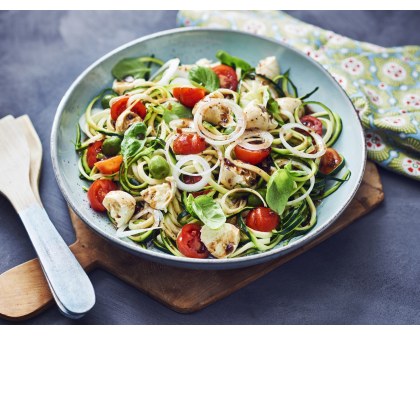 Mediterranean Zucchini Spiral Salad