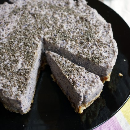 Dairy Free, No Bake Blueberry Cheesecake