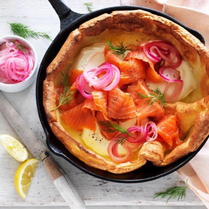 Smoked Salmon and Dill Dutch Baby