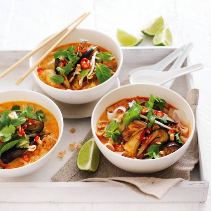 Eggplant, Lime and Tofu Laksa