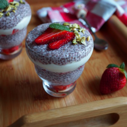 Layered Strawberry Chia Pudding