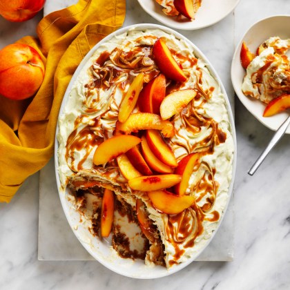 Nectarine and Salted Caramel Tiramisu