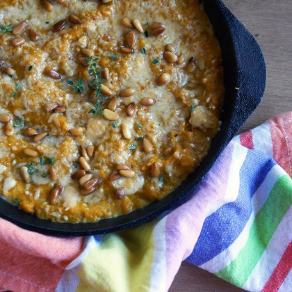 Pumpkin, Parmesan and Pine Nut Gratin