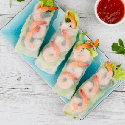 Prawn rice paper rolls