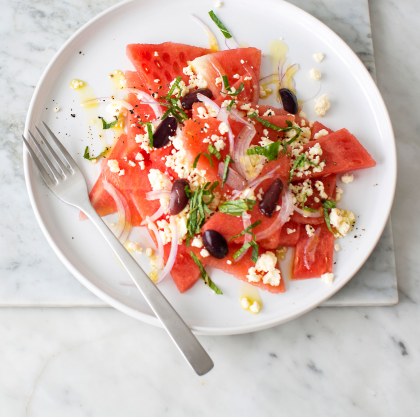 Easy Watermelon Salad with Feta and Mint