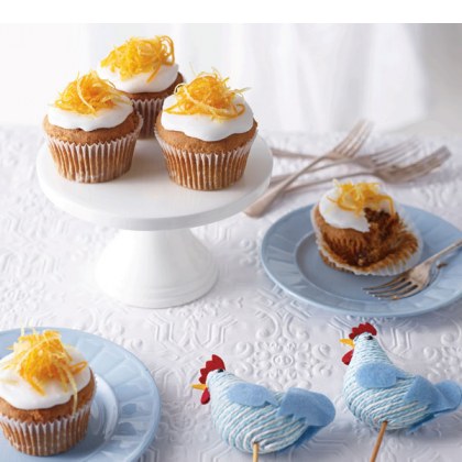 Gluten Free Ginger & Carrot Easter Cupcakes