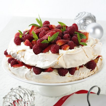 Aussie Pavlova Layer Cake with Red Berries