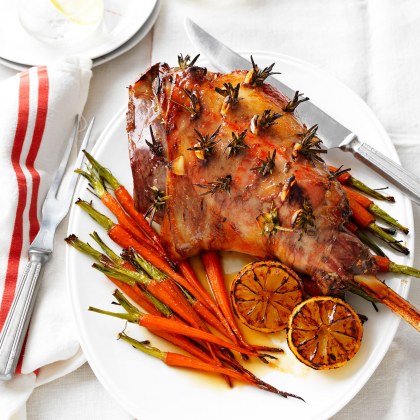 Rosemary, garlic and lemon roast lamb