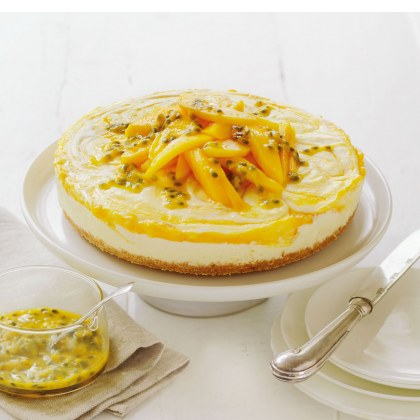 Mango and White Chocolate Cheesecake