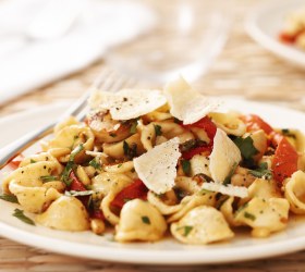 Orecchiette pasta with capsicum and caper brown butter Orecchiette pasta with capsicum and caper brown butter