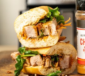Air Fryer Crispy Pork Belly Banh Mi