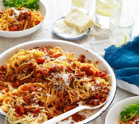 Beef and Mushroom Spaghetti Bolognese