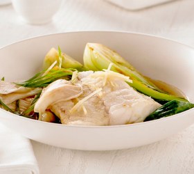 Steamed Fish with Ginger & Oyster Mushrooms Steamed Fish with Ginger & Oyster Mushrooms