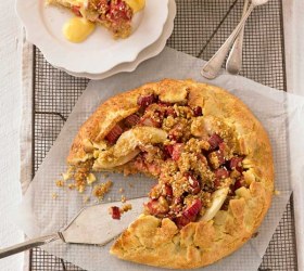 Free-Form Apple, Rhubarb and Crumble Tart