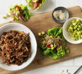 Pulled Lamb Lettuce Boats
