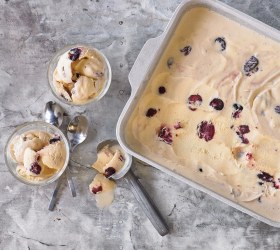 Smoked Bourbon Cherry Ice Cream Smoked Bourbon Cherry Ice Cream