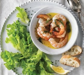 Butter Poached Prawns with Tarragon and Garlic Butter Poached Prawns with Tarragon and Garlic