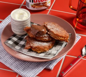 Carrot Cake Fritters with Nutella