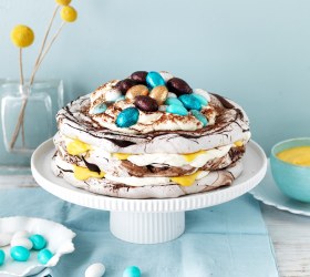 Choc-Orange Easter Pavlova