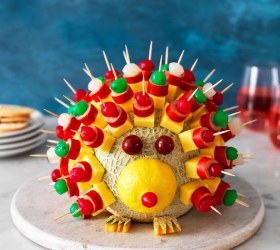 Cheese and Cocktail Onion Party Hedgehog