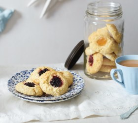 Coconut Jam Drop Cookies