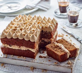 Coffee and Hazelnut Layer Cake