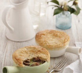 Individual Mushroom, Leek and Pancetta Pies