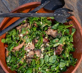 Smoked Luv-a-Duck Leg Salad with BBQ Chinese Seasoning
