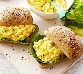 Curried Egg and Cos Rolls