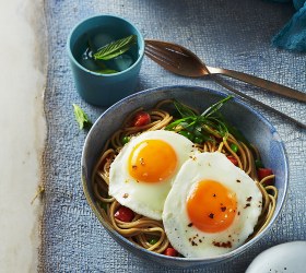 Ramen Noodles with Fried Eggs
