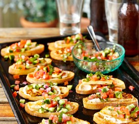 Grilled Haloumi Bruschetta