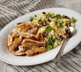 Moroccan Spiced Chicken with Lemon Olive Couscous Moroccan Spiced Chicken with Lemon Olive Couscous