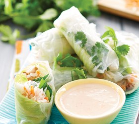 Roast Chicken Rice Paper Rolls