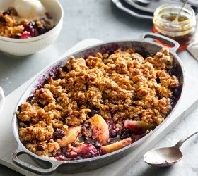 Apple and Blueberry Anzac Crumble