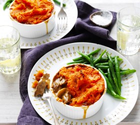 Beef Stroganoff and Sweet Potato Pot Pies
