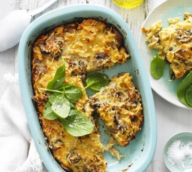 Leek and Mushroom Pasta Frittata Leek and Mushroom Pasta Frittata