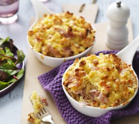 Ham Mac and Cheese Pot Pies