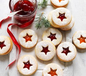 Jam Christmas Shortbread Biscuits