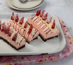Neapolitan Cheesecake Slice Neapolitan Cheesecake Slice