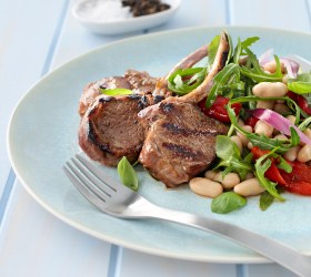 Lamb Cutlets with a White Bean Salad Lamb Cutlets with a White Bean Salad