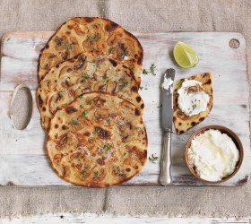 Quick and Easy Mushroom Flatbread
